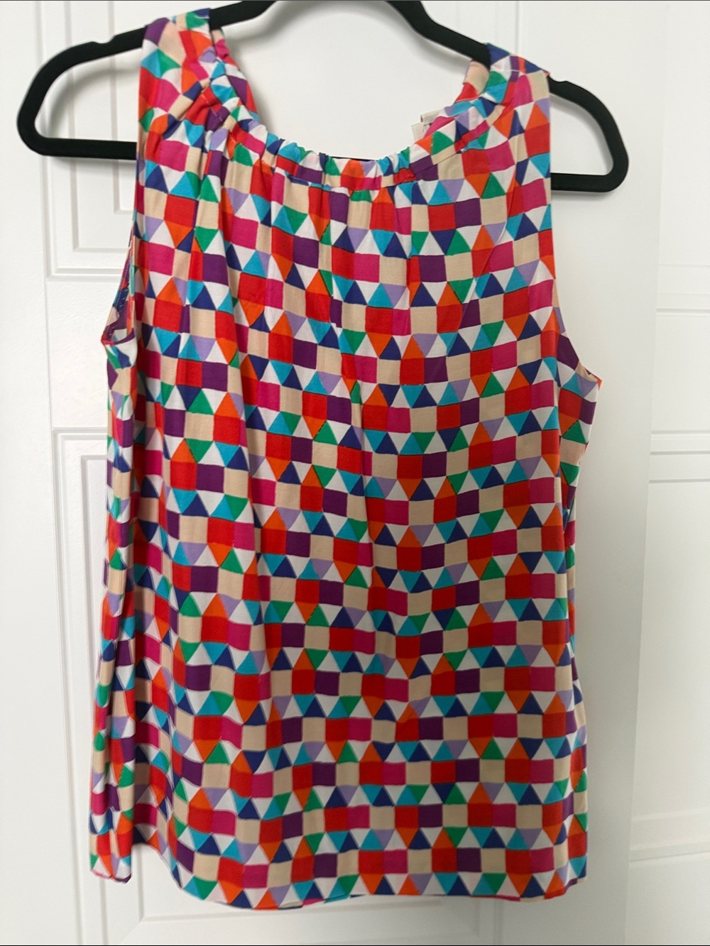 EUC Kate Spade Colorful Geometric Sleeveless Blouse
